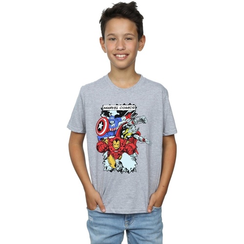 Vêtements Garçon T-shirts manches courtes Marvel Comic Characters Gris