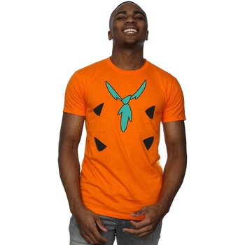 Vêtements Homme T-shirts manches longues The Flintstones Fred Flintstone Costume Print Orange