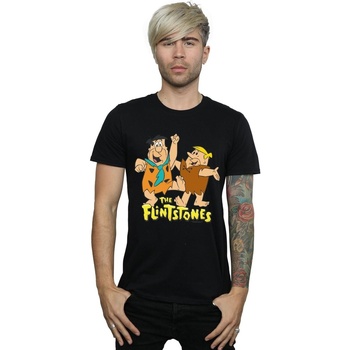 Vêtements Homme T-shirts manches longues The Flintstones Fred And Barney Noir