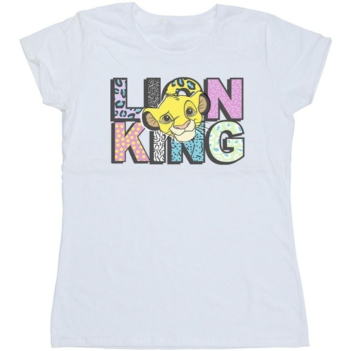 Vêtements Femme T-shirts manches longues Disney The Lion King Pattern Logo Blanc