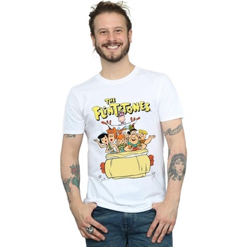 Vêtements Homme T-shirts manches longues The Flintstones The The Ride Blanc