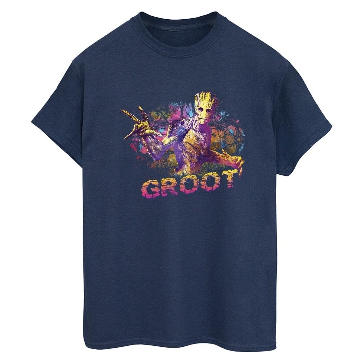 Vêtements Femme T-shirts manches longues Marvel Guardians Of The Galaxy Abstract Groot Bleu