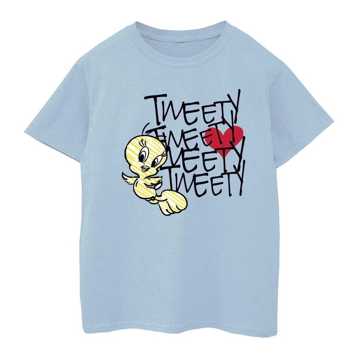 Vêtements Fille T-shirts manches longues Dessins Animés Tweety Love Heart Bleu