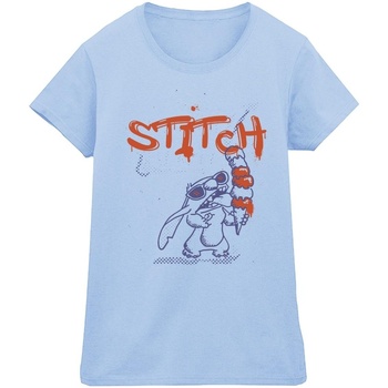 Vêtements Femme T-shirts manches longues Disney Lilo & Stitch Ice Creams Bleu