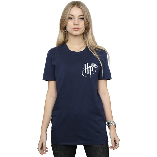 Vêtements Femme T-shirts manches longues Harry Potter Logo Pocket Bleu
