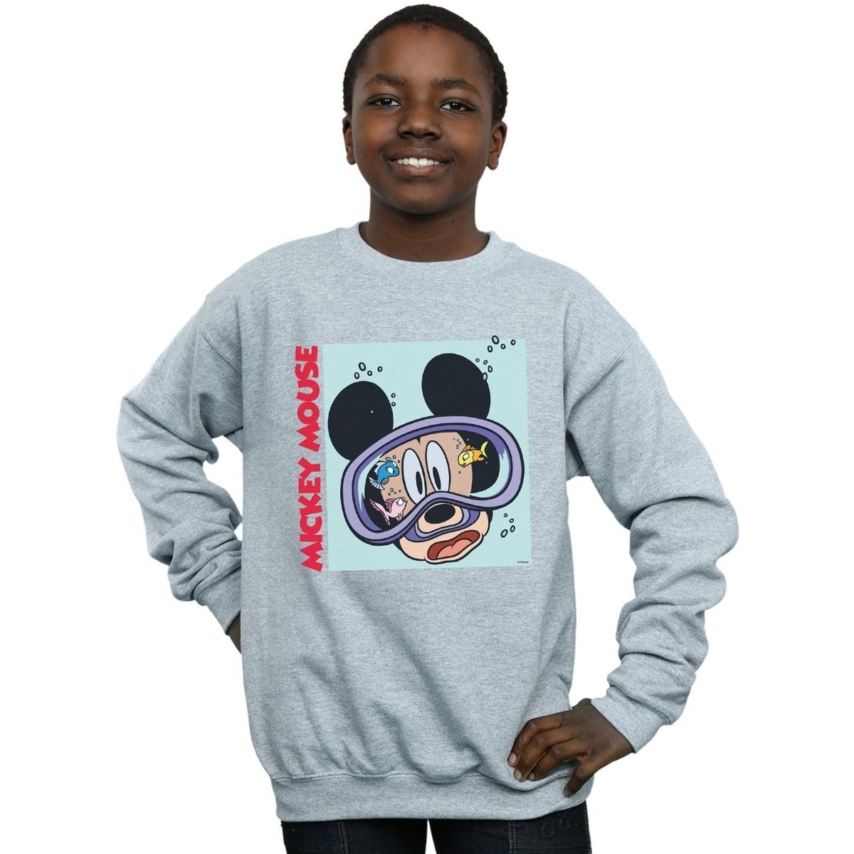 Vêtements Garçon Sweats Disney Mickey Mouse Under Water Gris
