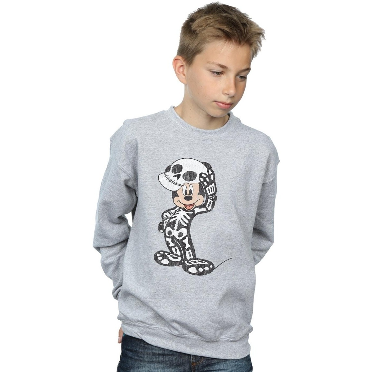 Vêtements Garçon Sweats Disney Mickey Mouse Skeleton Gris