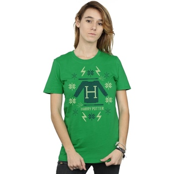 Vêtements Femme T-shirts manches longues Harry Potter Christmas Knit Vert