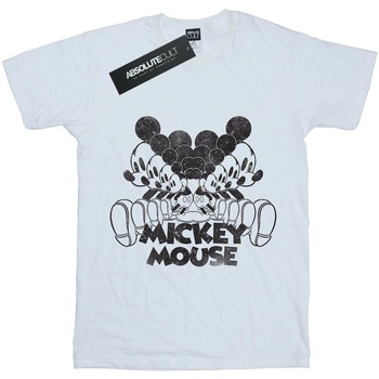 Vêtements Garçon T-shirts manches courtes Disney Mickey Mouse Mirrored Blanc