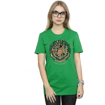Vêtements Femme T-shirts manches longues Harry Potter Christmas Wreath Vert