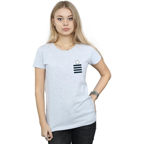 Vêtements Femme T-shirts manches longues Dessins Animés Tweety Pie Striped Faux Pocket Gris