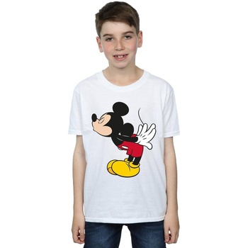 Vêtements Garçon T-shirts manches courtes Disney Mickey Mouse Split Kiss Blanc