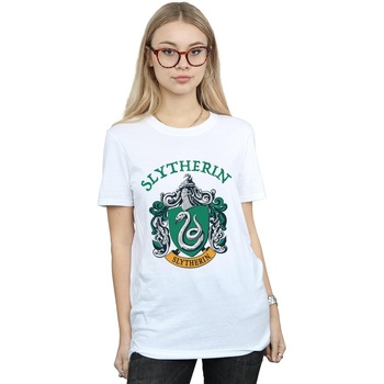 Vêtements Femme T-shirts manches longues Harry Potter Slytherin Crest Blanc