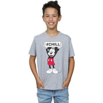 Vêtements Garçon T-shirts manches courtes Disney Mickey Mouse Chill Gris
