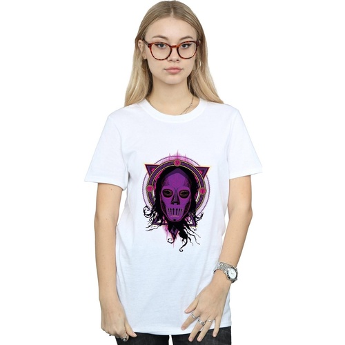 Vêtements Femme T-shirts manches longues Harry Potter Neon Death Eater Blanc