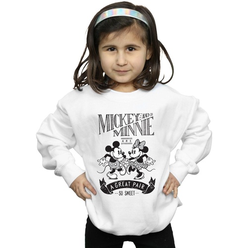 Vêtements Fille Sweats Disney Mickey And Minnie Mouse Great Pair Blanc