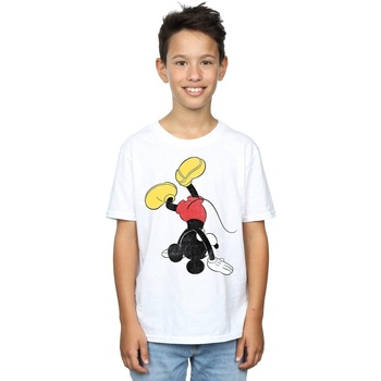Vêtements Garçon T-shirts manches courtes Disney Mickey Mouse Upside Down Blanc