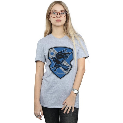 Vêtements Femme T-shirts manches longues Harry Potter Ravenclaw Crest Flat Gris