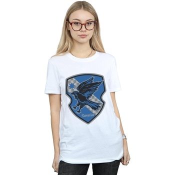 Vêtements Femme T-shirts manches longues Harry Potter Ravenclaw Crest Flat Blanc