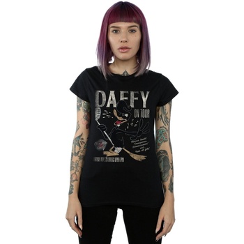 Vêtements Femme T-shirts manches longues Dessins Animés Daffy Duck Concert Noir