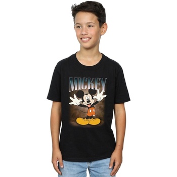 Vêtements Garçon T-shirts manches courtes Disney Mickey Mouse Tongue Montage Noir