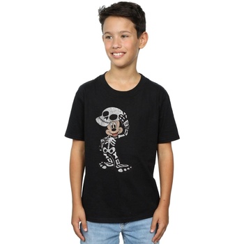 Vêtements Garçon T-shirts manches courtes Disney Mickey Mouse Skeleton Noir