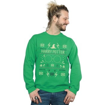 Vêtements Homme Sweats Harry Potter Christmas Pattern Vert