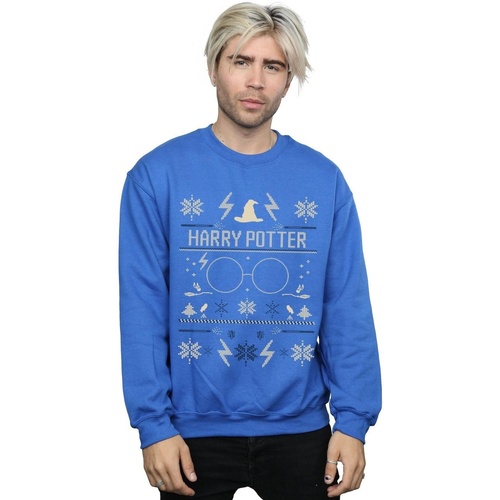 Vêtements Homme Sweats Harry Potter Christmas Pattern Bleu