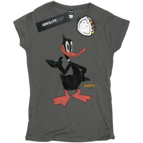 Vêtements Femme T-shirts manches longues Dessins Animés Daffy Duck Distressed Multicolore
