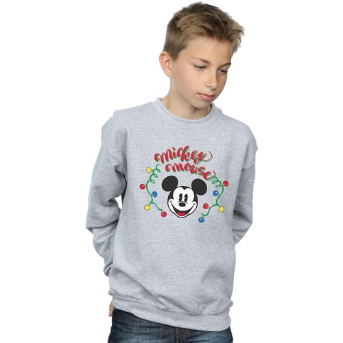 Vêtements Garçon Sweats Disney Mickey Mouse Christmas Light Bulbs Gris