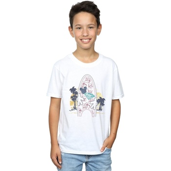 Vêtements Garçon T-shirts manches courtes Disney Mickey Mouse Surf Fever Blanc