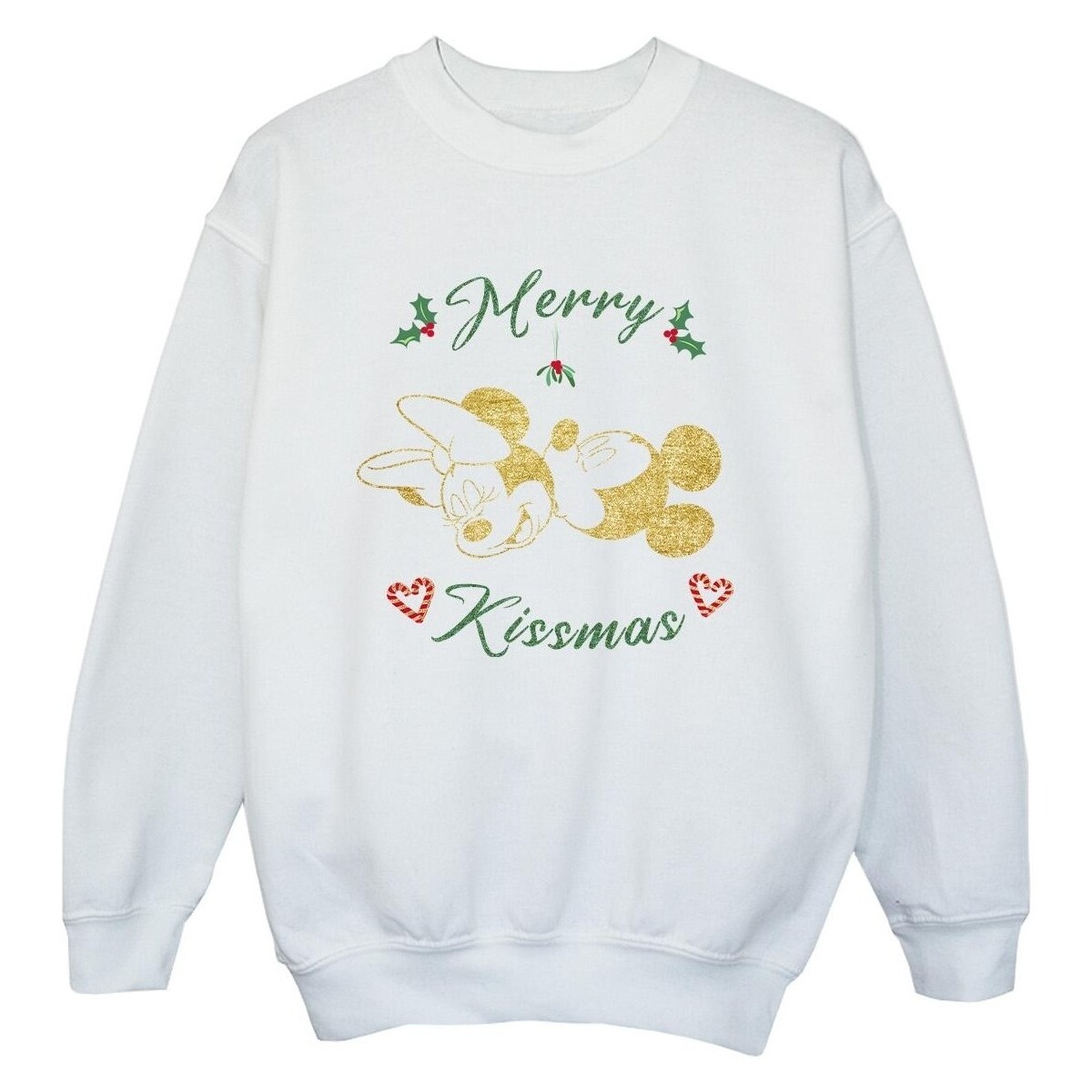 Vêtements Garçon Sweats Disney Mickey Mouse Merry Kissmas Blanc
