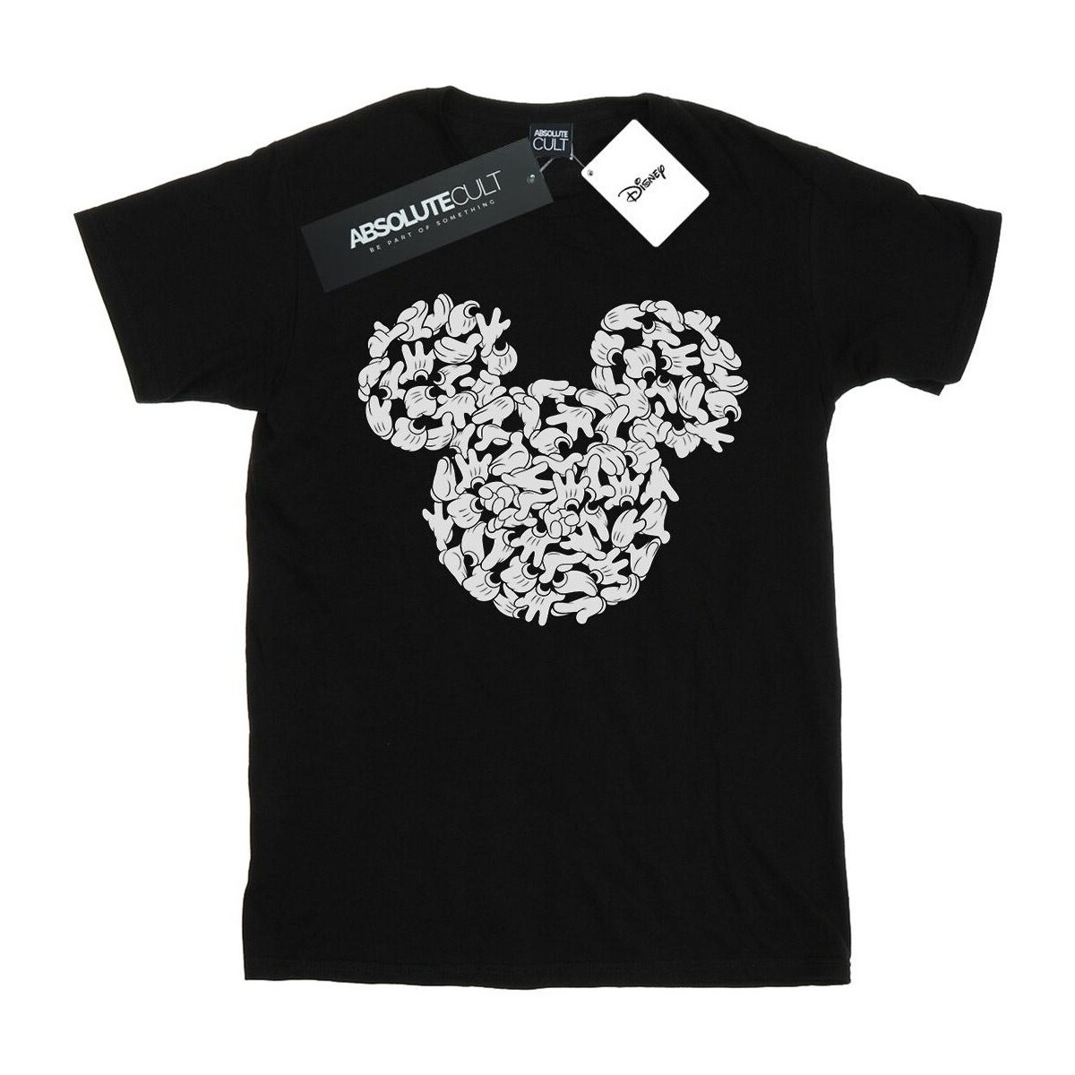Vêtements Garçon T-shirts manches courtes Disney Mickey Mouse Head Of Hands Noir