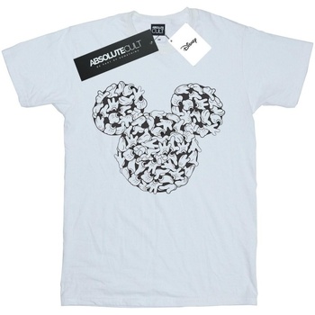 Vêtements Garçon T-shirts manches courtes Disney Mickey Mouse Head Of Hands Blanc