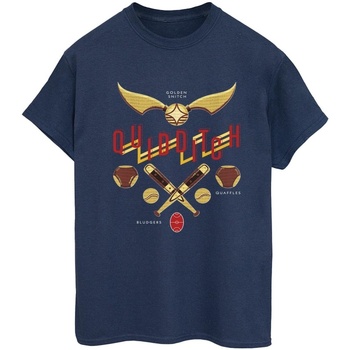 Vêtements Femme T-shirts manches longues Harry Potter Quidditch Golden Snitch Bleu