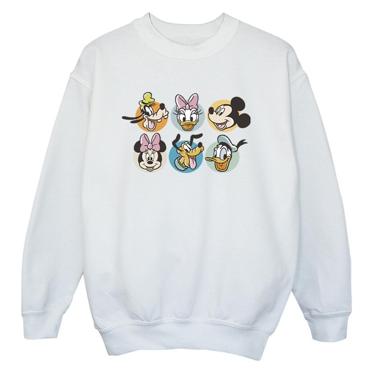 Vêtements Garçon Sweats Disney Mickey Mouse And Friends Faces Blanc