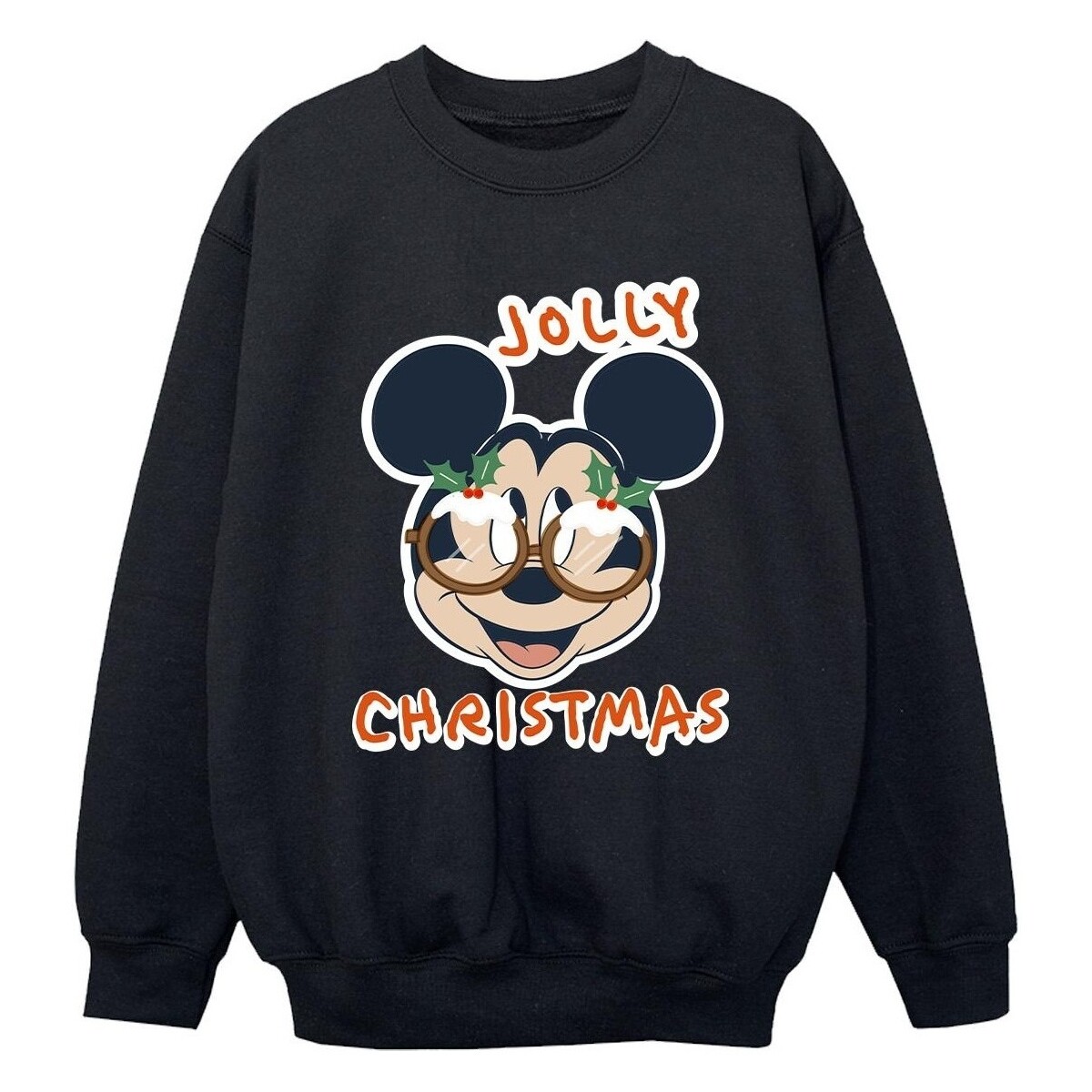 Vêtements Garçon Sweats Disney Mickey Mouse Jolly Christmas Glasses Noir