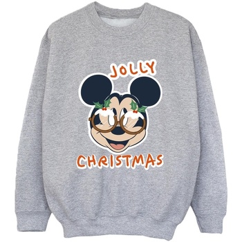 Vêtements Garçon Sweats Disney Mickey Mouse Jolly Christmas Glasses Gris
