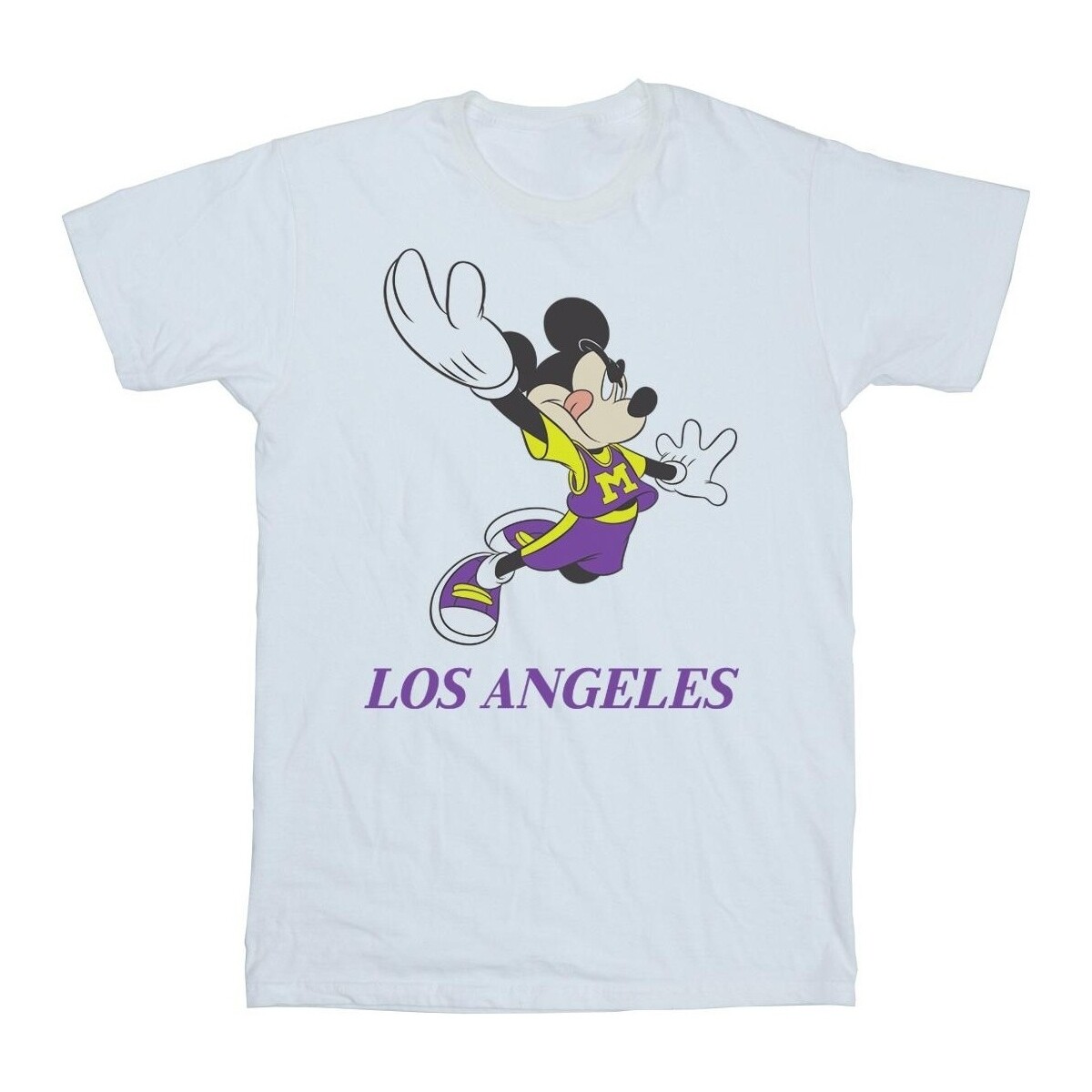 Vêtements Garçon T-shirts manches courtes Disney Mickey Mouse Los Angeles Blanc