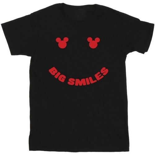 Vêtements Garçon T-shirts manches courtes Disney Mickey Mouse Big Smile Noir