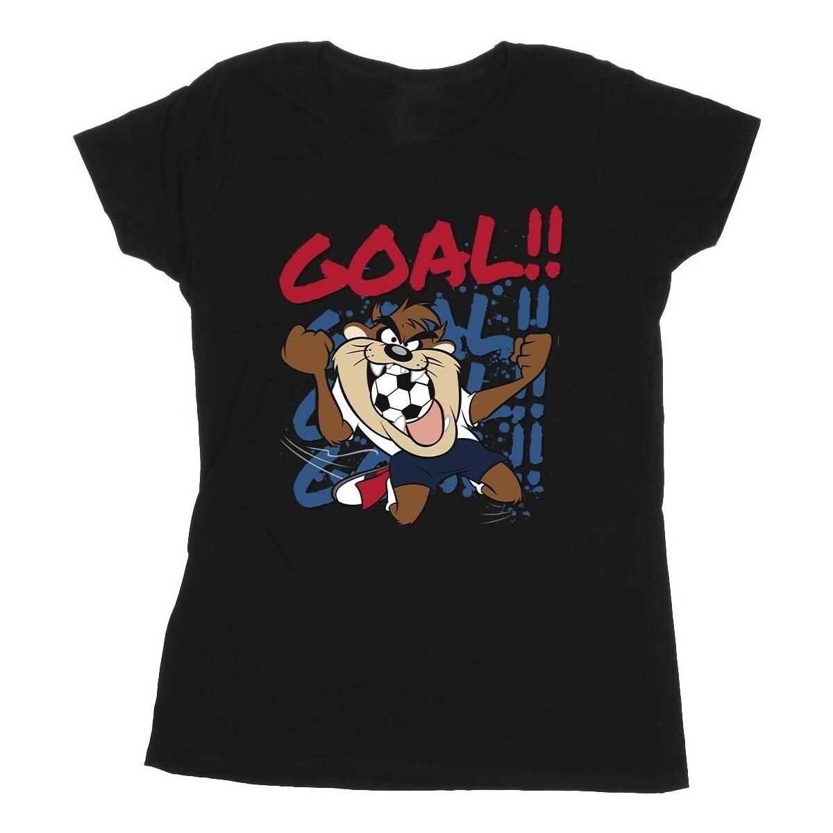 Vêtements Femme T-shirts manches longues Dessins Animés Taz Goal Goal Goal Noir