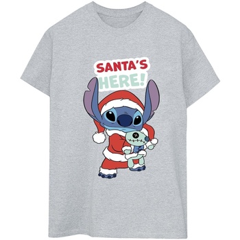 Vêtements Femme T-shirts manches longues Disney Lilo & Stitch Santa's Here Gris