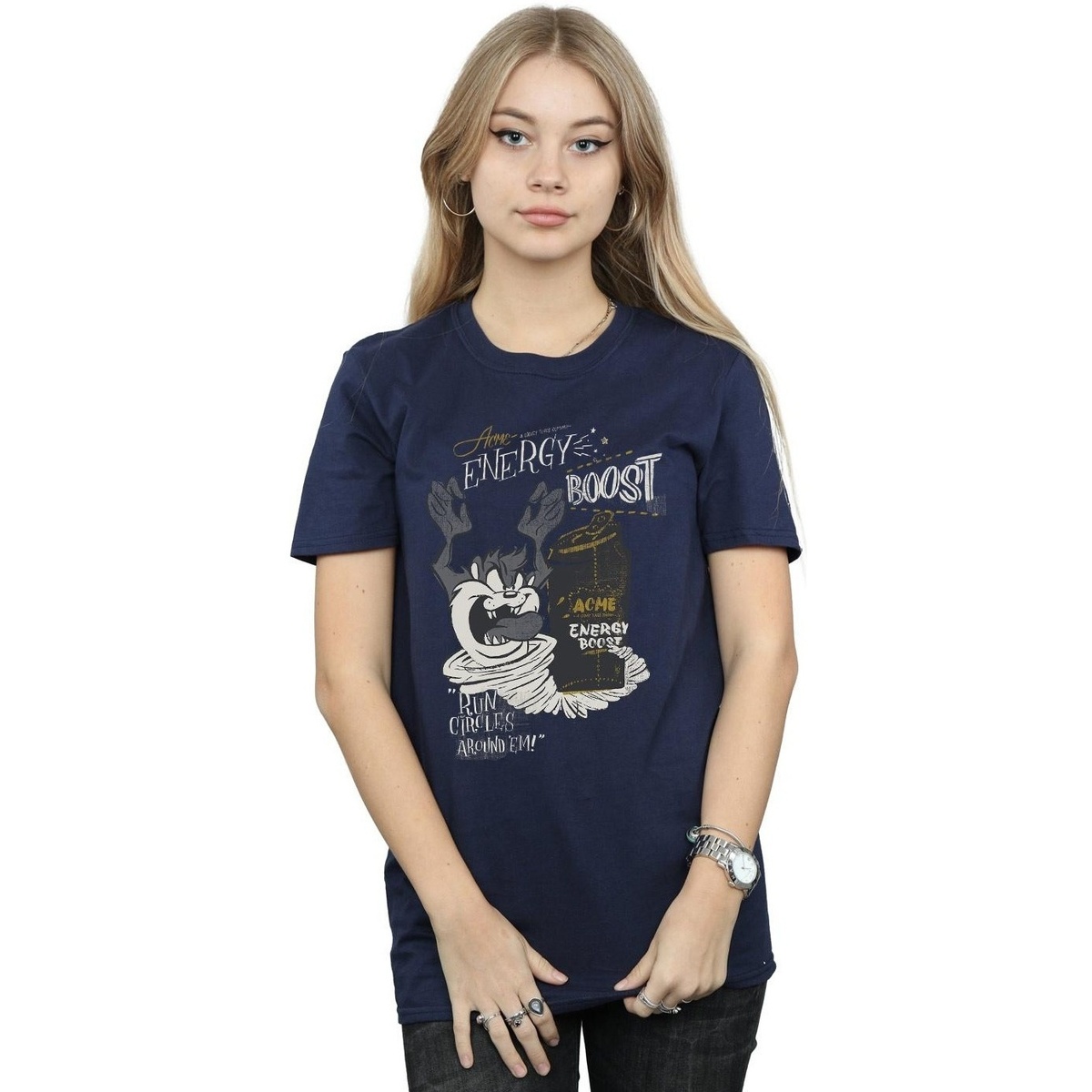 Vêtements Femme T-shirts manches longues Dessins Animés Taz Energy Boost Bleu