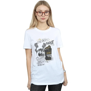 Vêtements Femme T-shirts manches longues Dessins Animés Taz Energy Boost Blanc