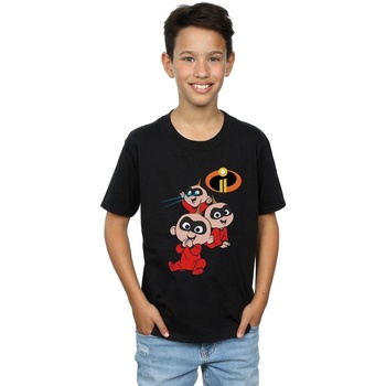 Vêtements Garçon T-shirts manches courtes Disney The Incredibles Jak Jak Noir