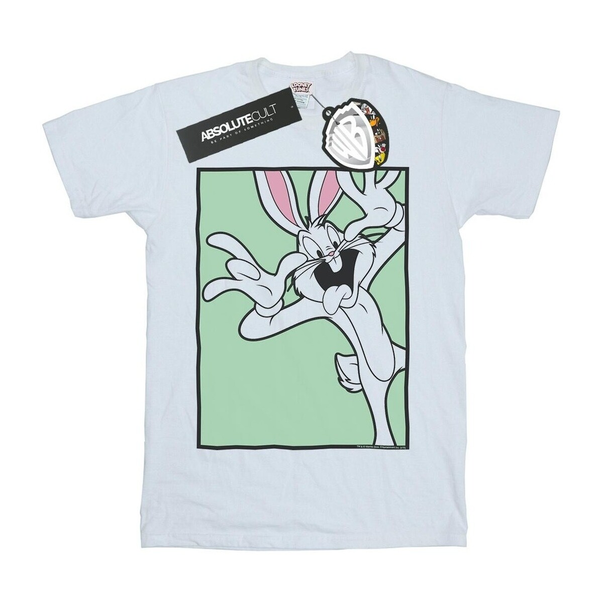 Vêtements Femme T-shirts manches longues Dessins Animés Bugs Bunny Funny Face Blanc