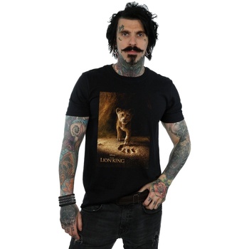 Vêtements Homme T-shirts manches longues Disney The Lion King Movie Simba Poster Noir