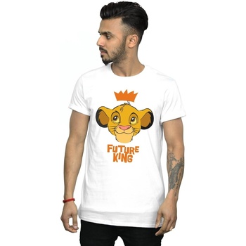 Vêtements Homme T-shirts manches longues Disney The Lion King Simba Future King Blanc