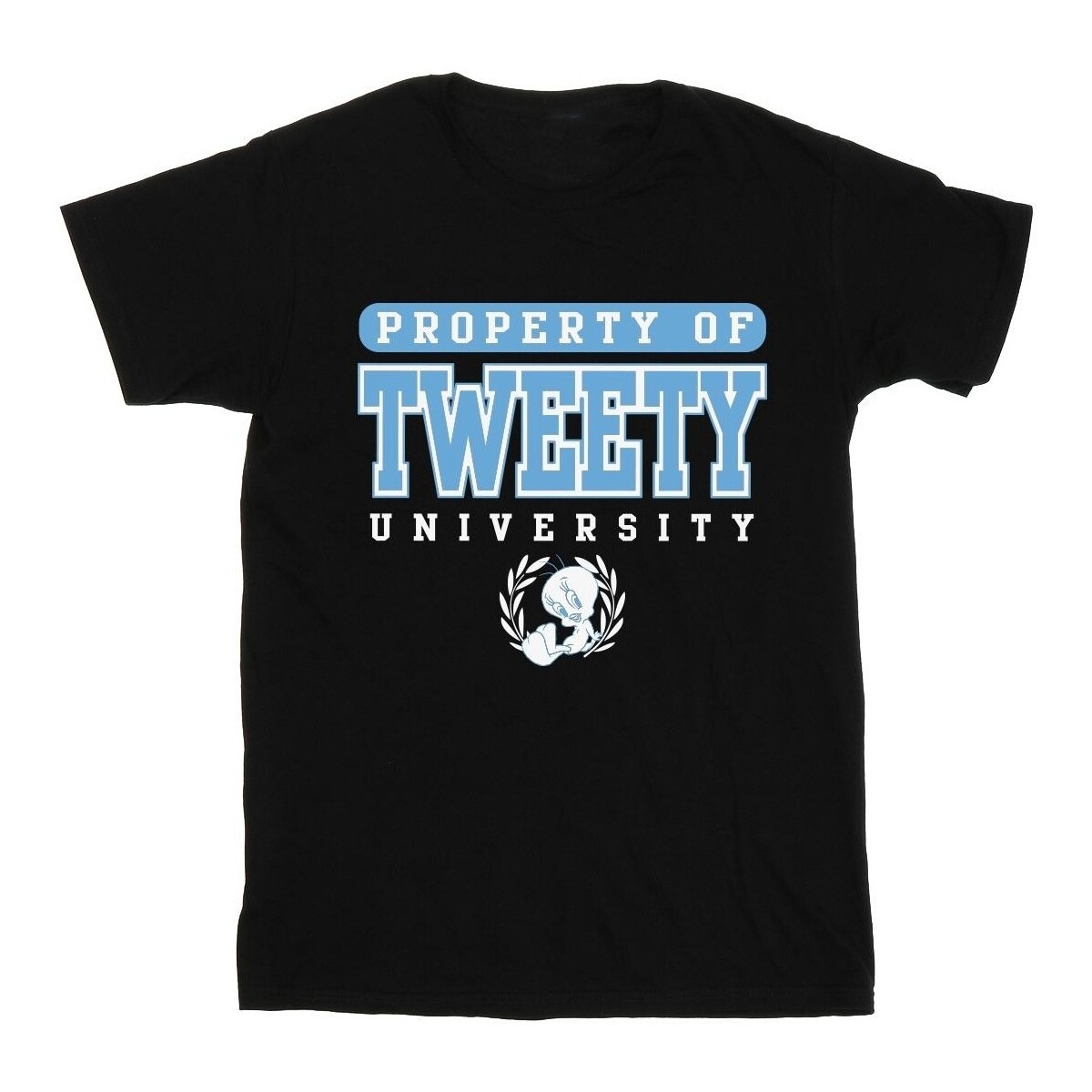 Vêtements Femme T-shirts manches longues Dessins Animés Tweety Property Of University Noir