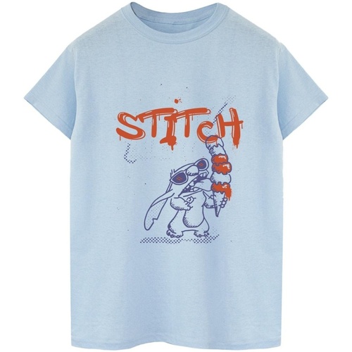 Vêtements Homme T-shirts manches longues Disney Lilo & Stitch Ice Creams Bleu